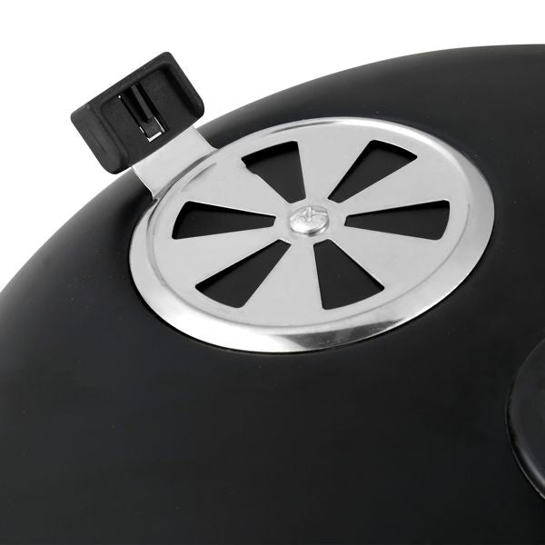 Portable Barrel Charcoal Smoker Grill – Black