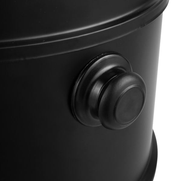 Portable Barrel Charcoal Smoker Grill – Black