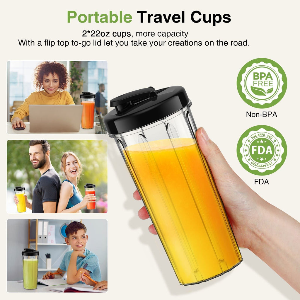 KOIOS 1000W Personal Blender & Grinder Set