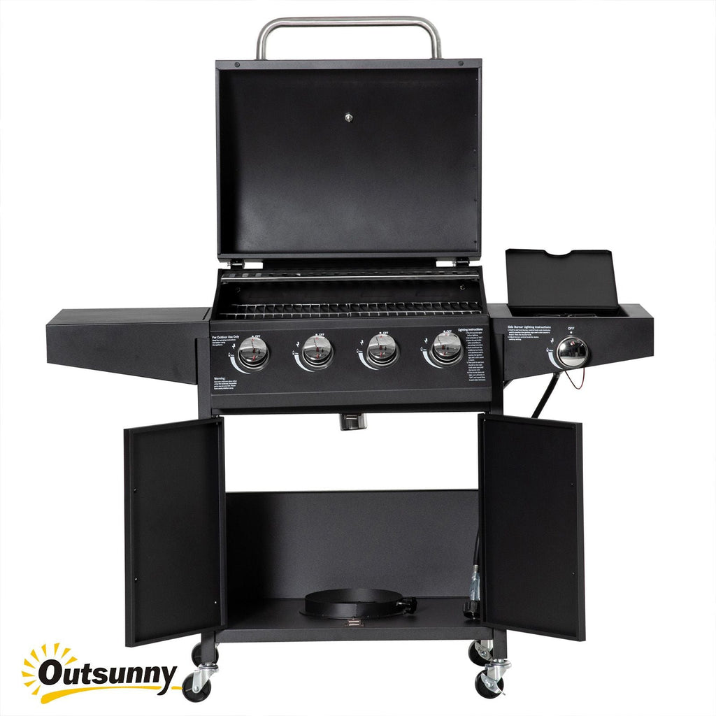 52-Inch 4+1 Burner Propane Gas Grill – Black