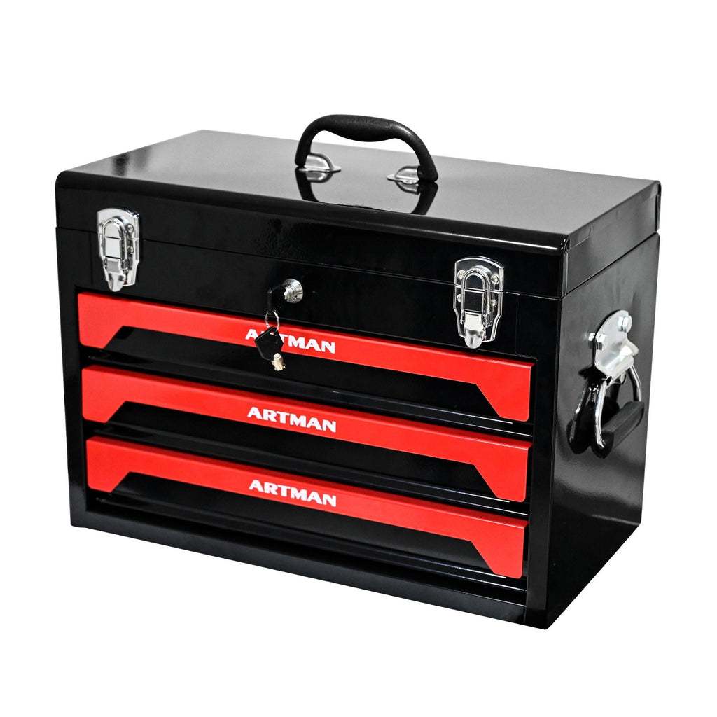 20" Portable 3-Drawer Steel Tool Box