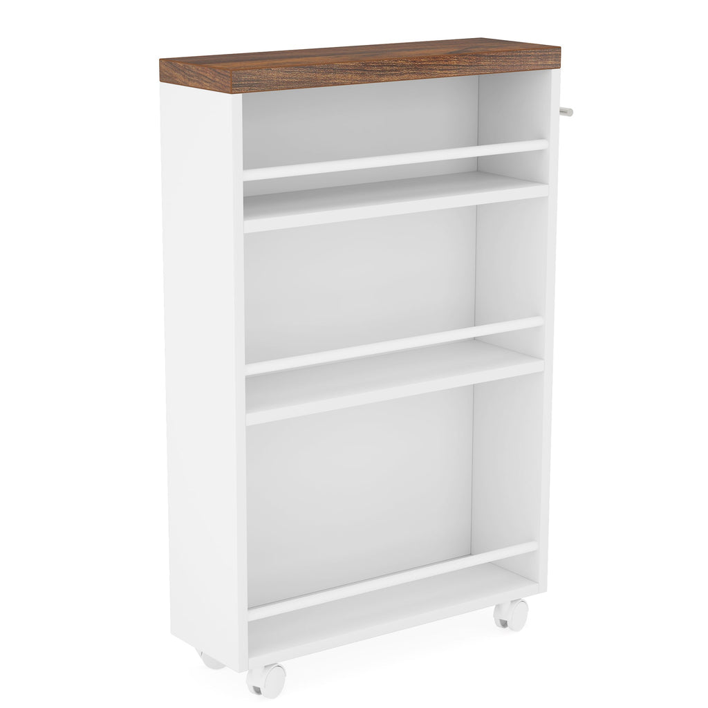 Slim 4-Tier Rolling Kitchen Storage Cart