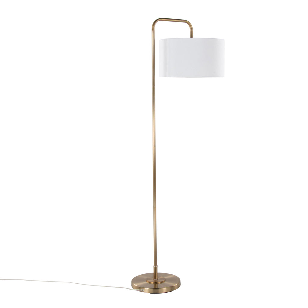 Contemporary Floor Lamp with Drum Shade