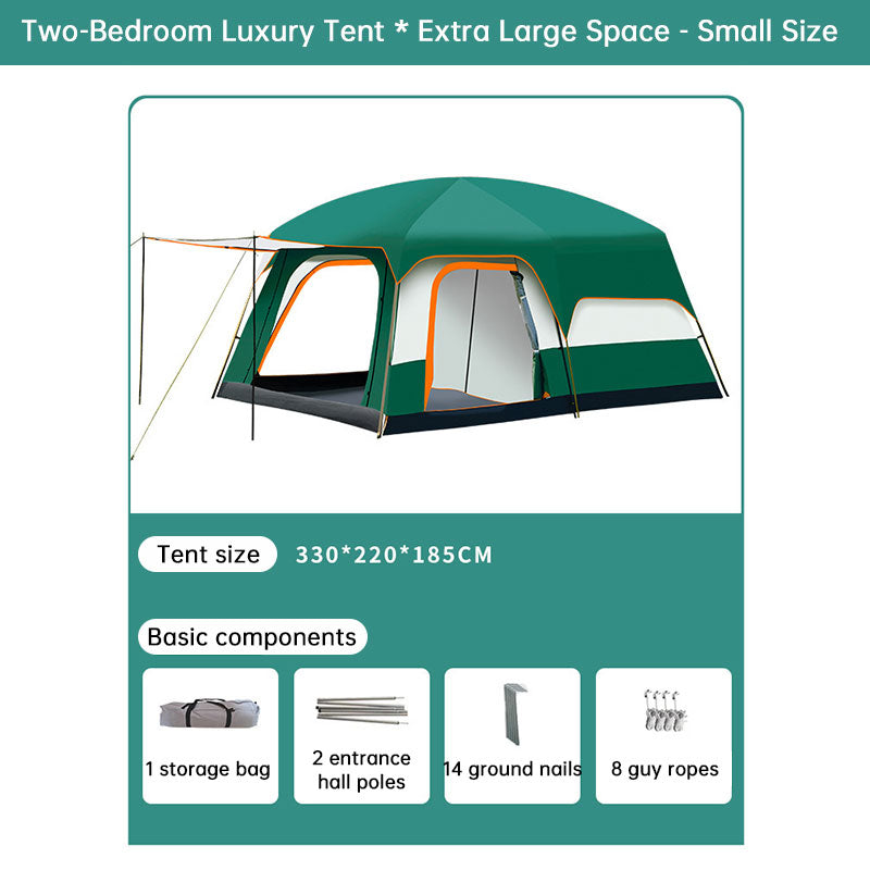 3–12 Person Double-Layer Family Tunnel Tent