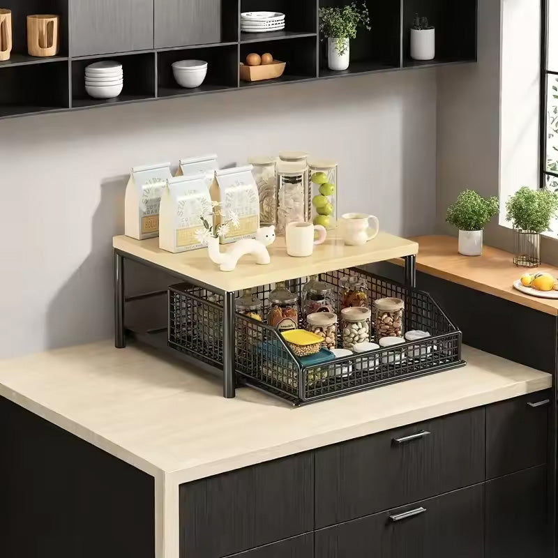 Modern Countertop Microwave Shelf