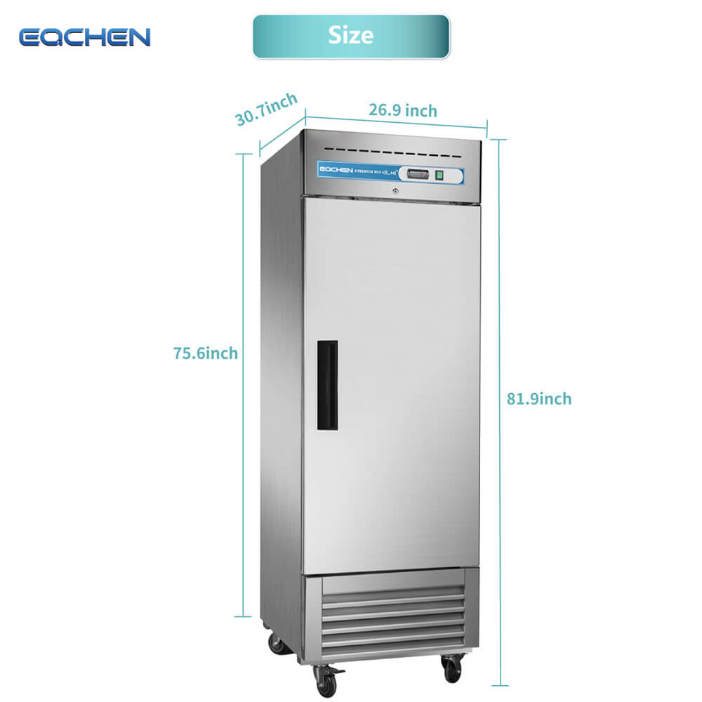 EQCHEN 23 Cu. Ft. Commercial Reach-In Refrigerator