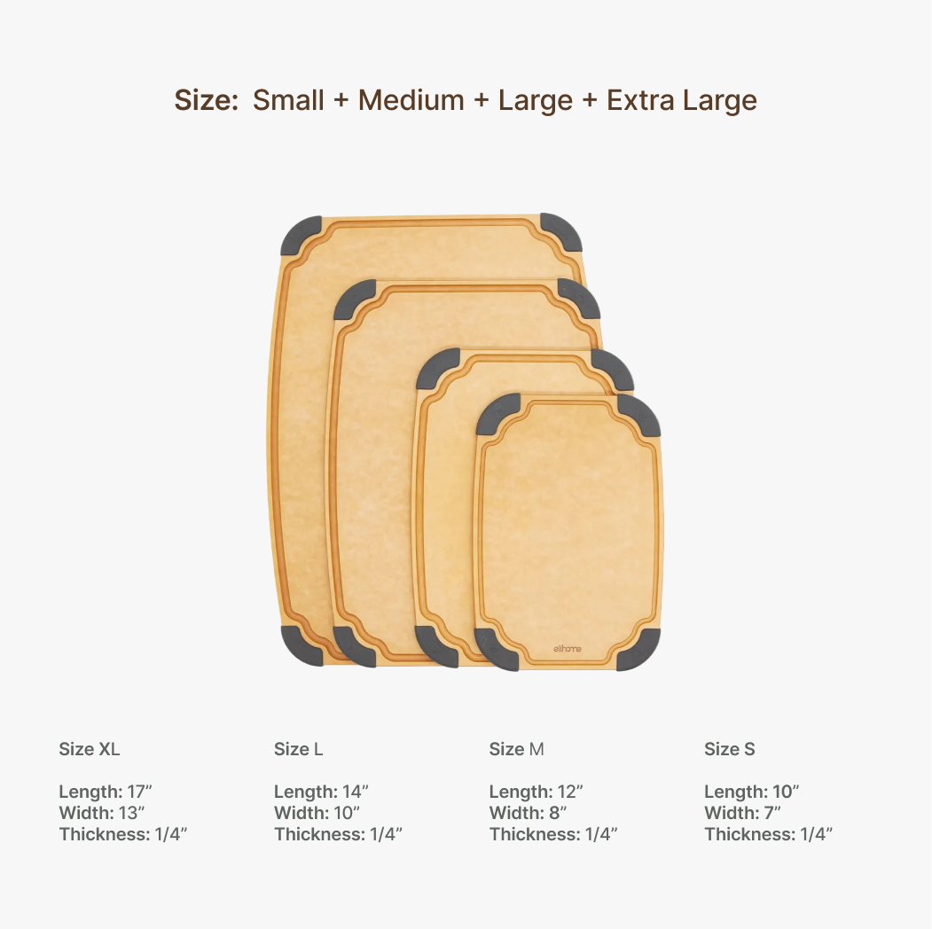 Elihome Essential 4-Piece Cutting Board Set