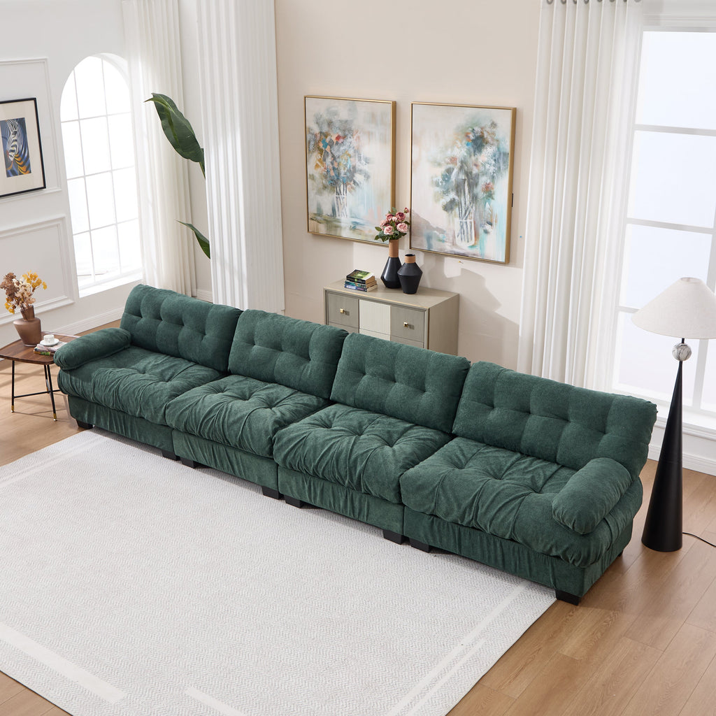 158-Inch Deep-Seat Modular Cloud Sectional Sofa