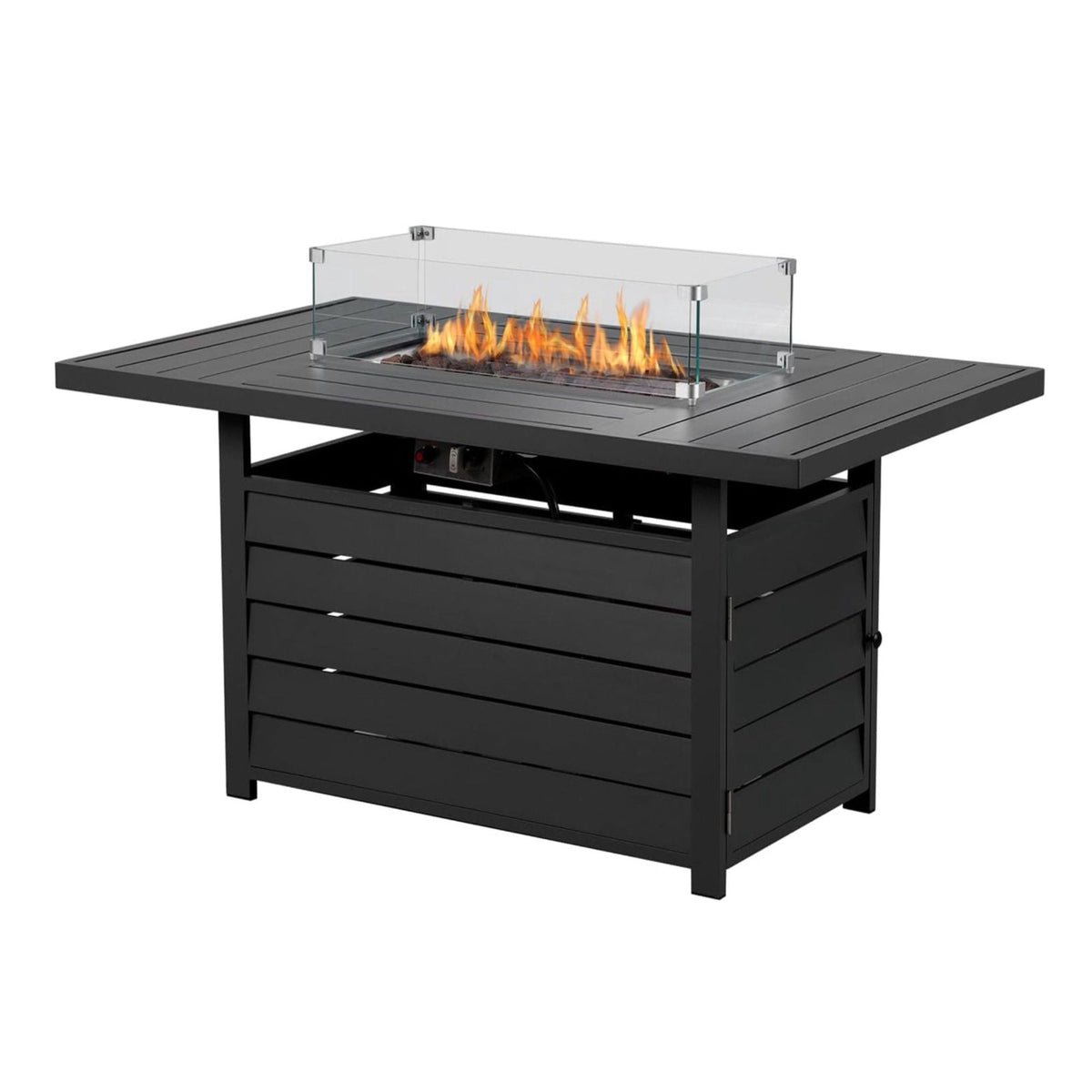 Rectangular Propane Fire Pit Table