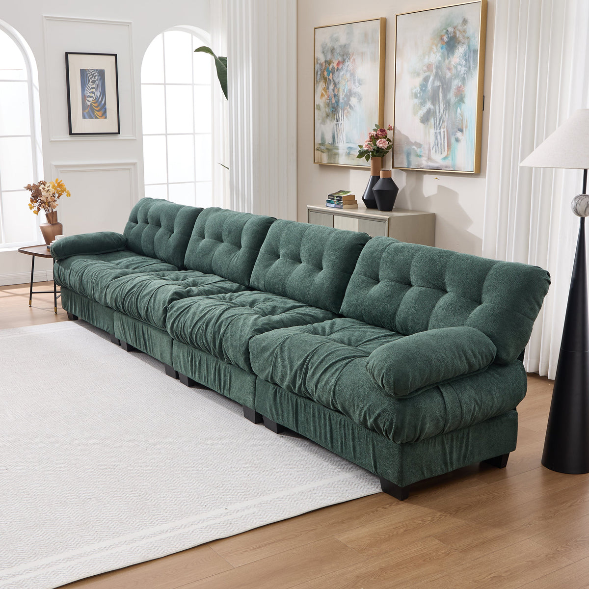 158-Inch Deep-Seat Modular Cloud Sectional Sofa