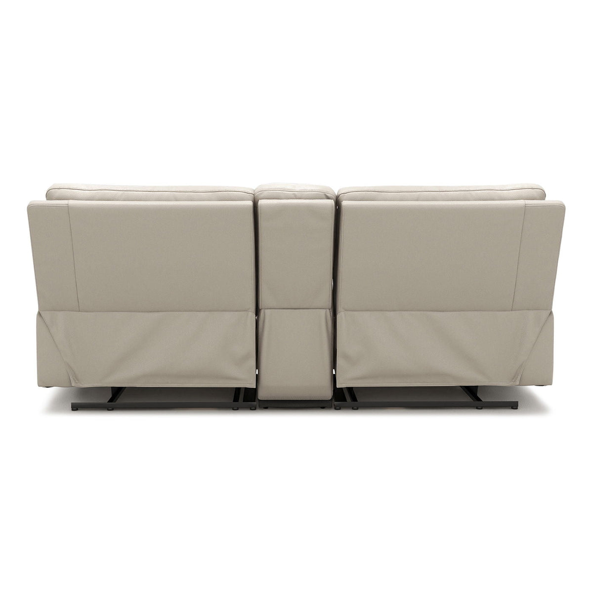 2-Seat Power Reclining Loveseat with Console & Cup Holders – Cream Taupe