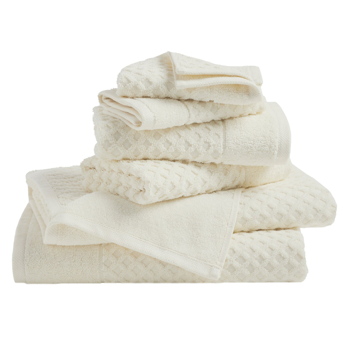 Cotton Diamond Waffle Weave Bath Towel Set - Grayson Collection