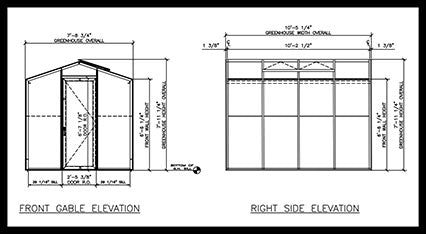 Palmetto 8' x 10' Premium Greenhouse Kit