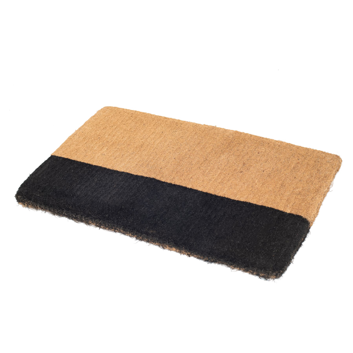 Fab Habitat Black Belt Natural & Black Coir Doormat