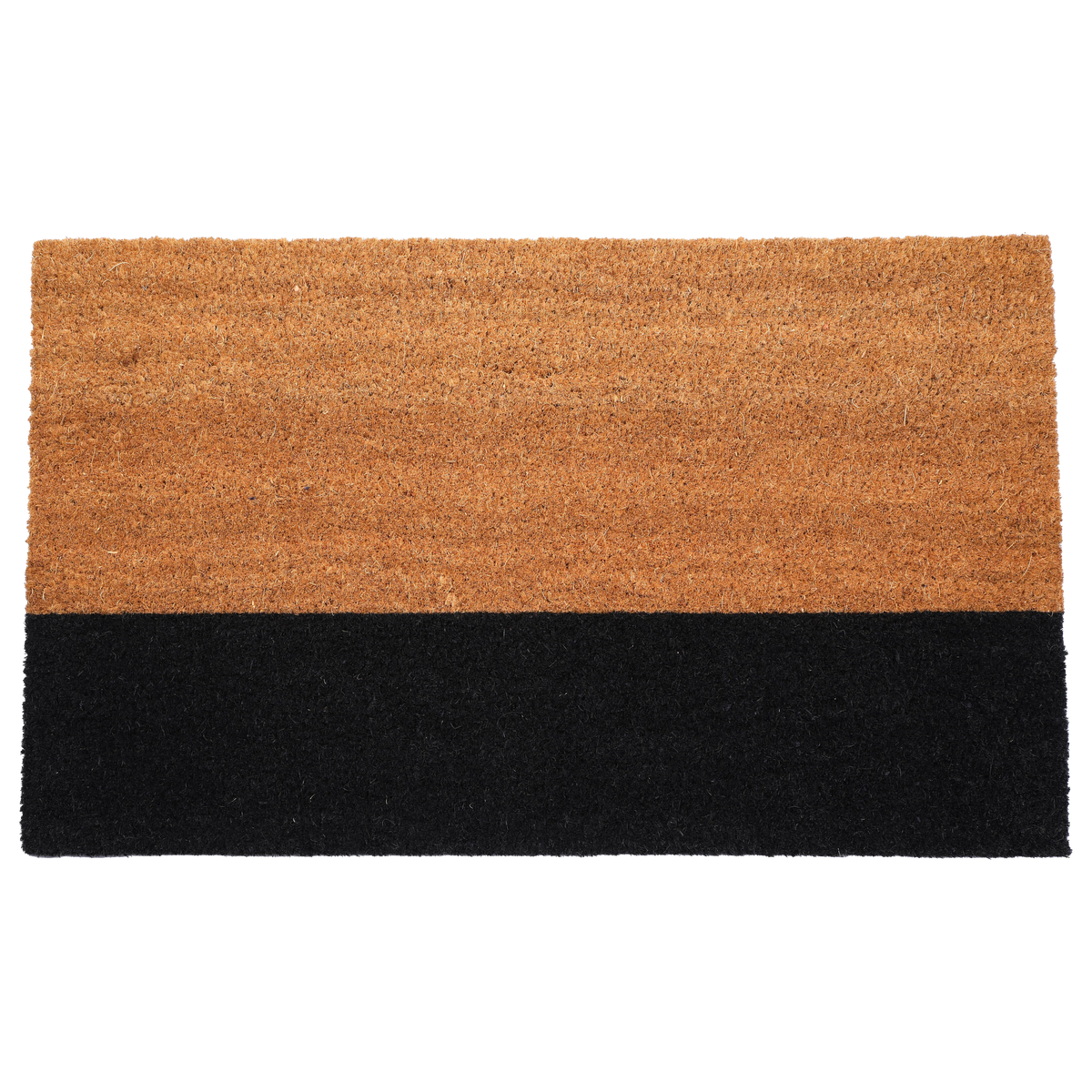 Fab Habitat Black Belt Natural & Black Coir Doormat