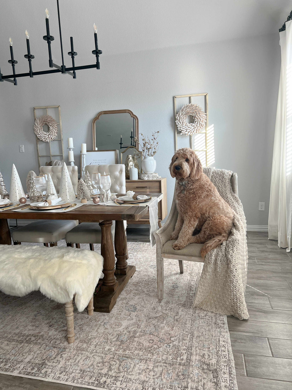 Cream Washable Area Rug