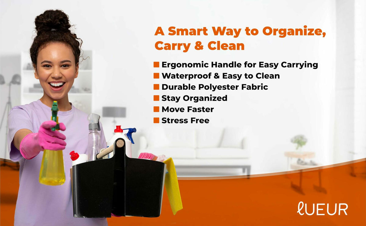 Black Cleaning Caddy Organizer