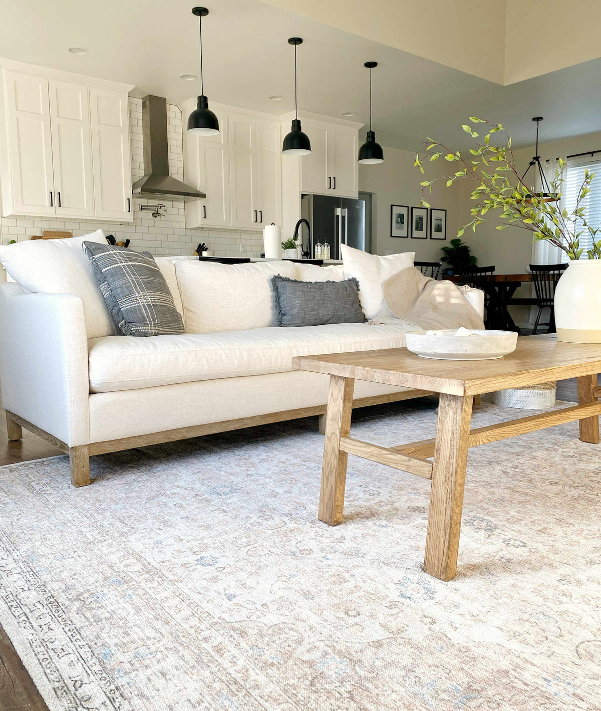 Cream Washable Area Rug