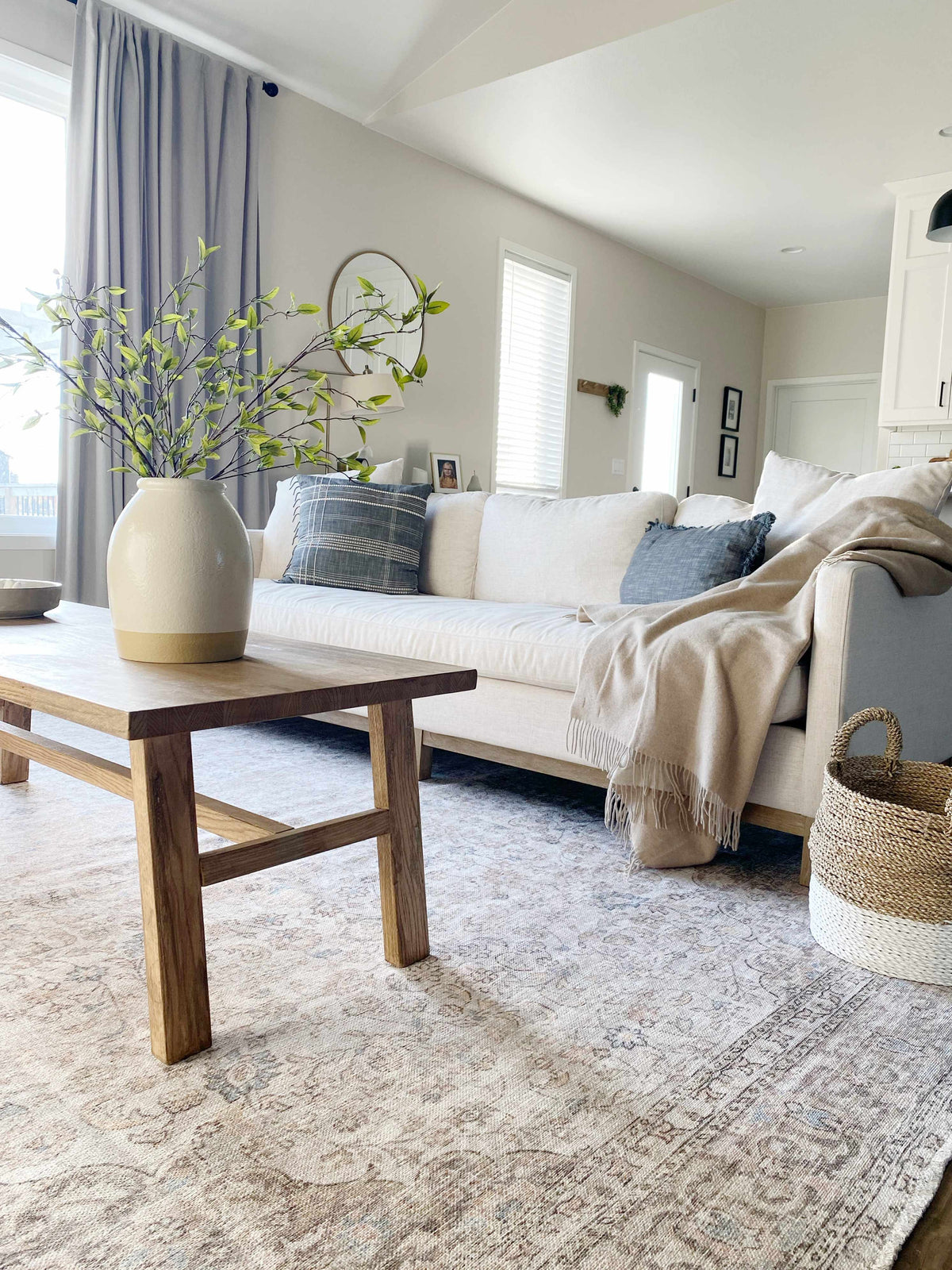 Cream Washable Area Rug