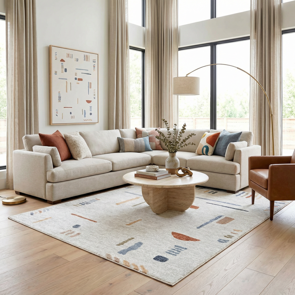 Arnon Modern Washable Area Rug