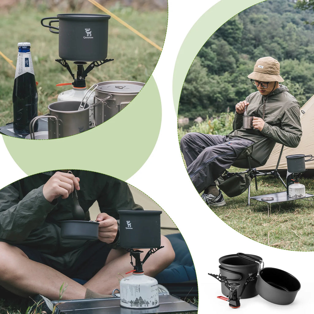 Ultralight Nesting Aluminum Camping Cookware Set