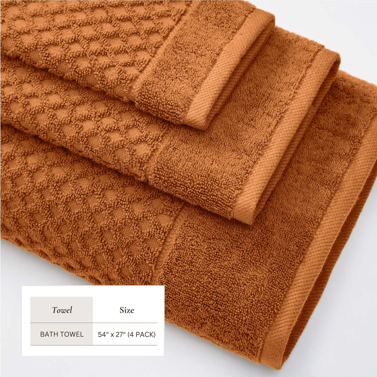 Cotton Diamond Waffle Weave Bath Towel Set - Grayson Collection