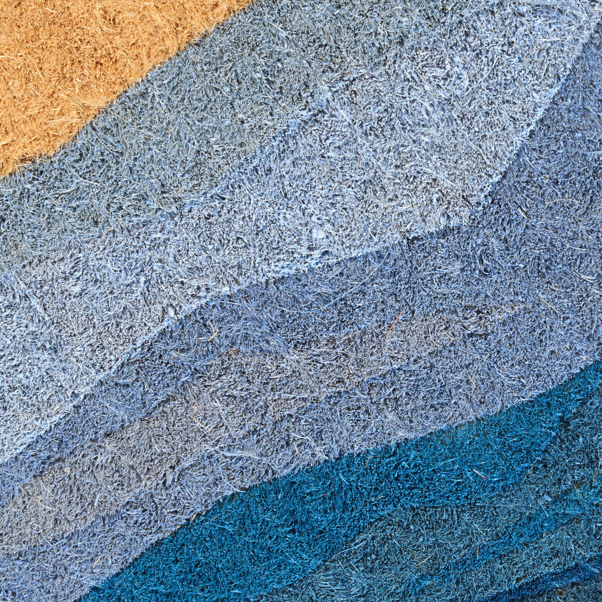 Fab Habitat Shades of Sea Blue Coir Doormat