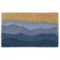 Fab Habitat Shades of Sea Blue Coir Doormat