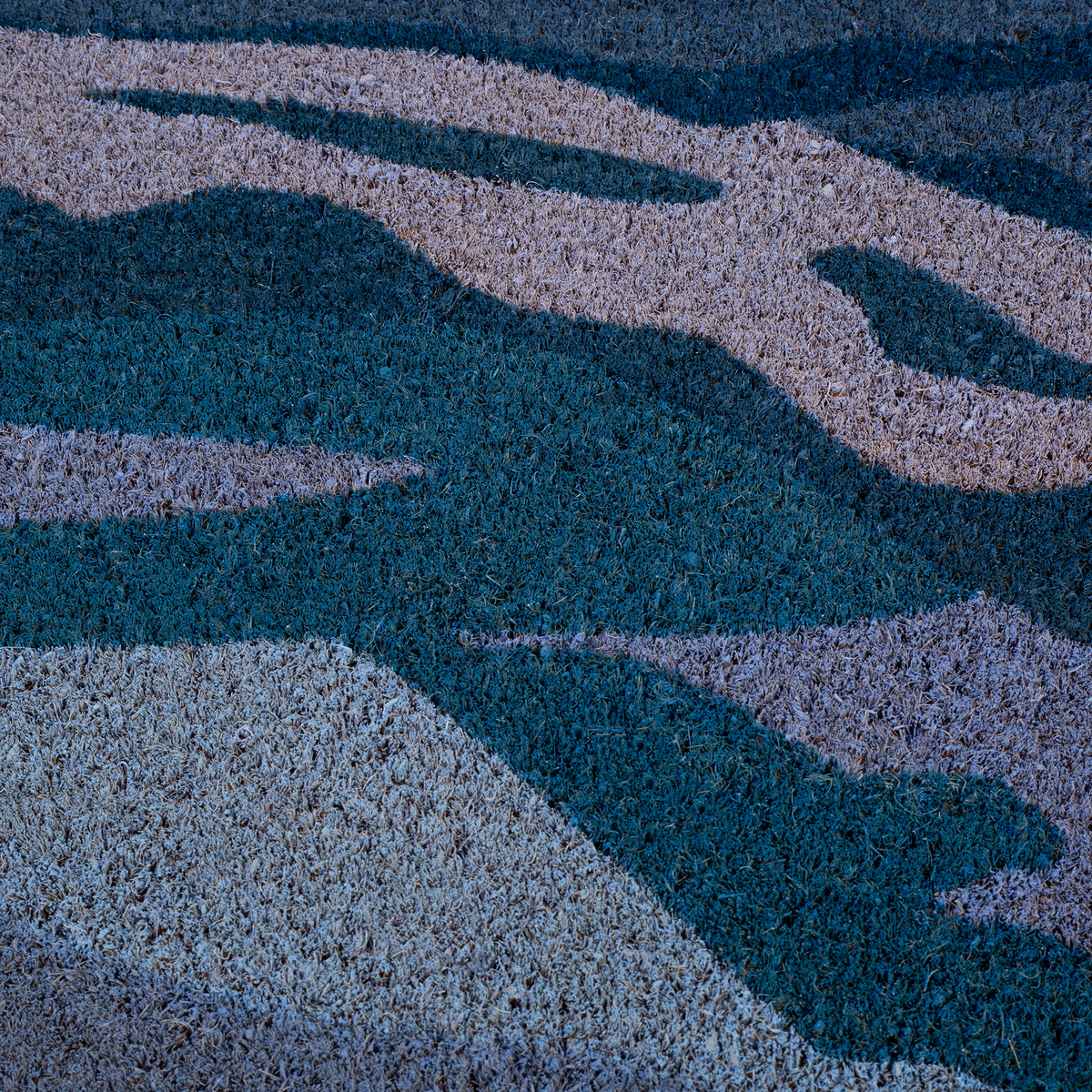 Fab Habitat Shades of Sea Blue Coir Doormat