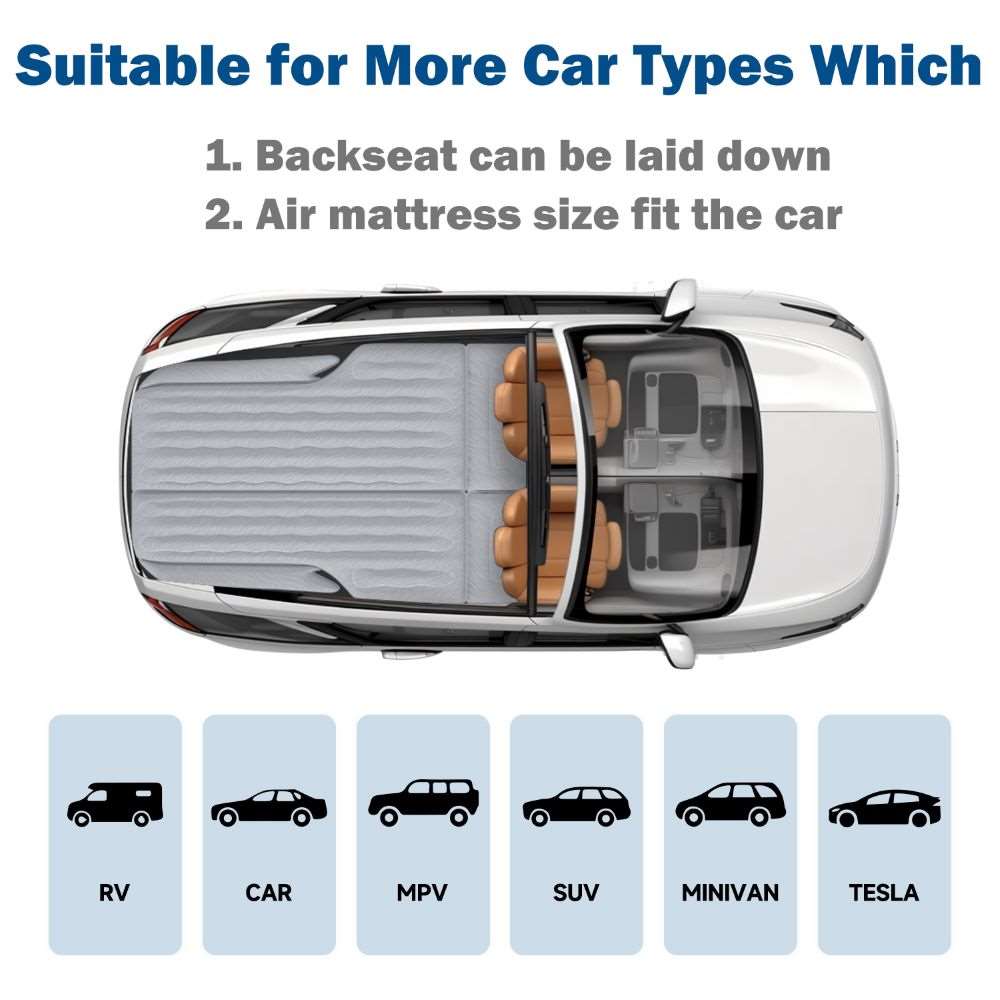 Umbrauto SUV Camping Air Mattress – Gray