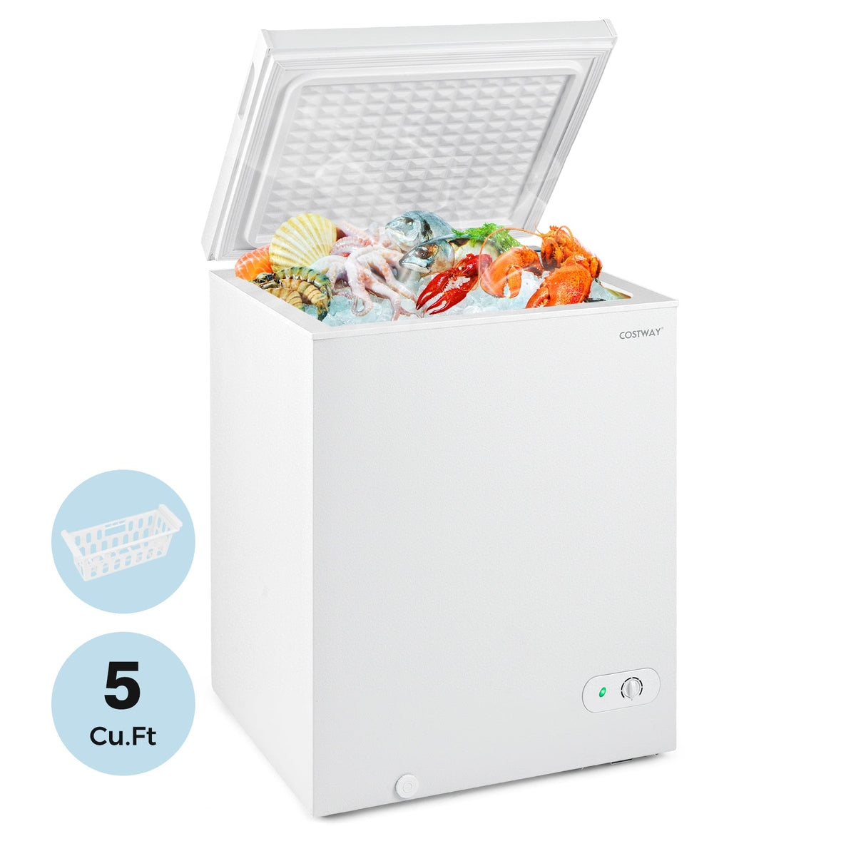 5 Cu. Ft. Compact Chest Freezer