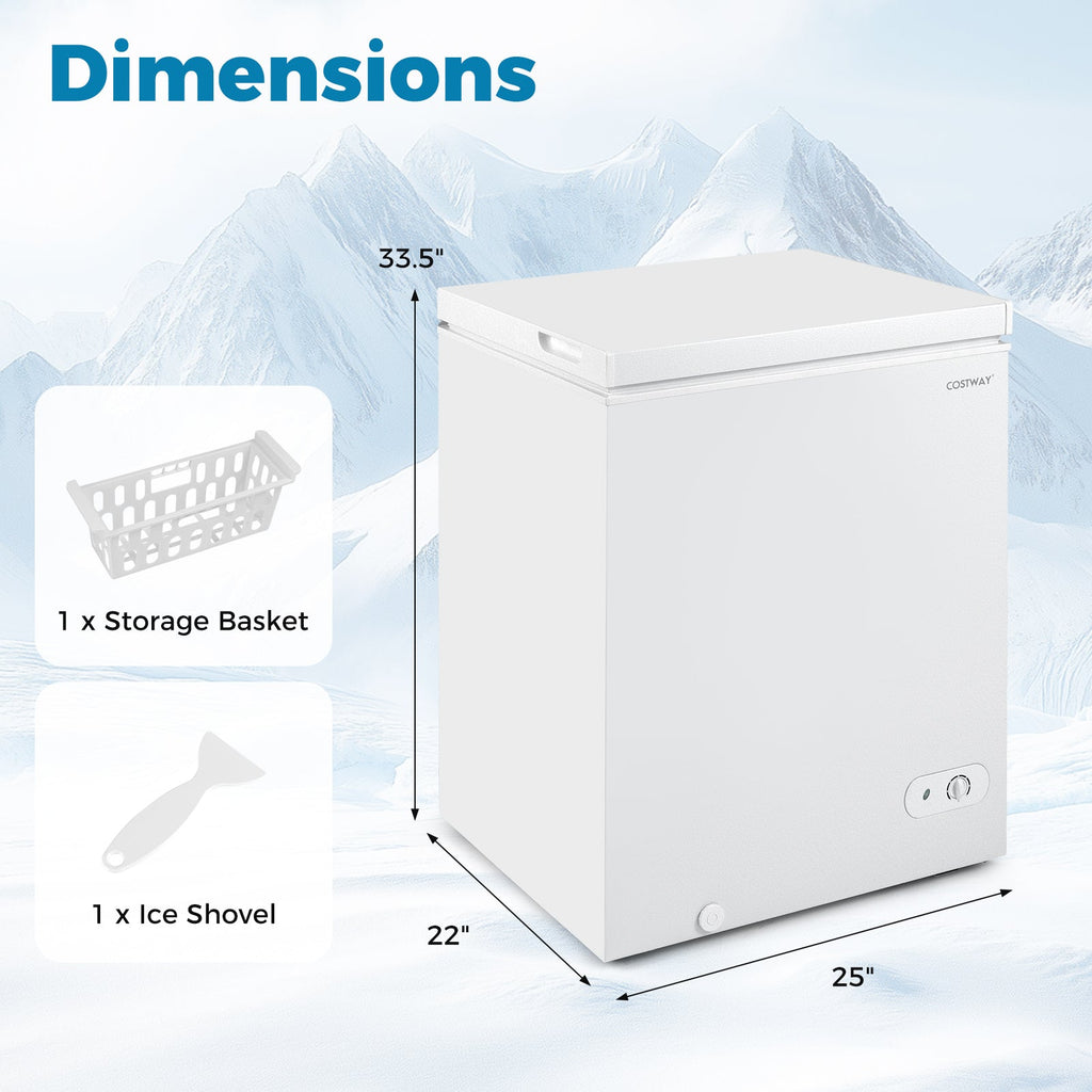 5 Cu. Ft. Compact Chest Freezer