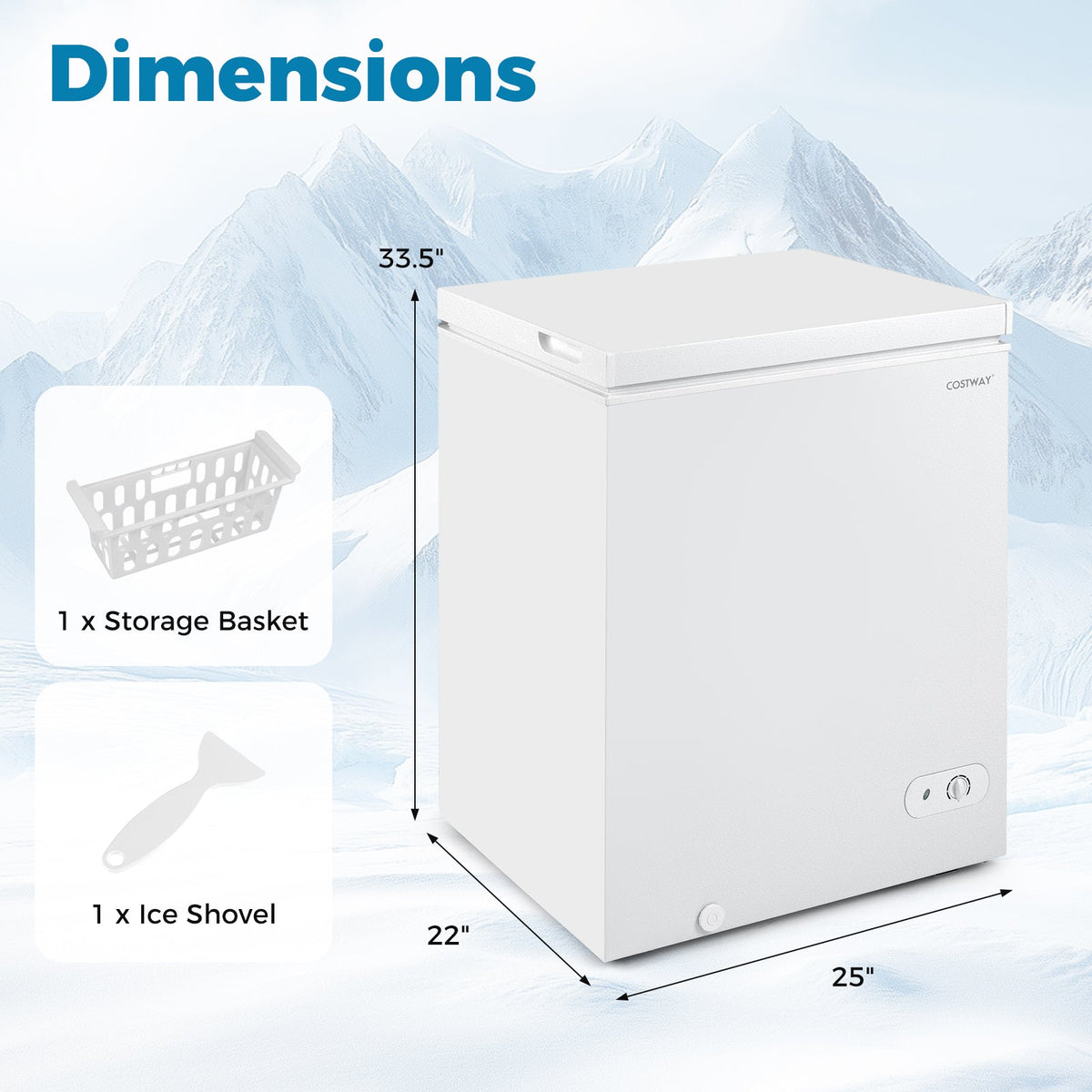 5 Cu. Ft. Compact Chest Freezer