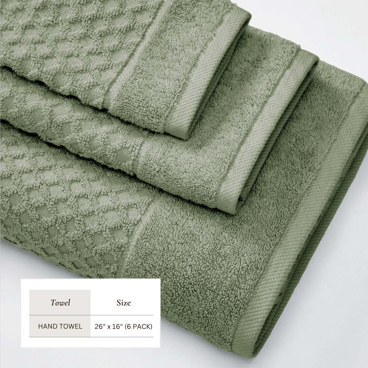 Cotton Diamond Waffle Weave Bath Towel Set - Grayson Collection