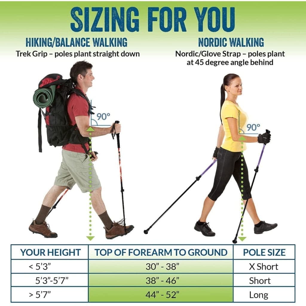 York Nordic Folding Hiking Poles